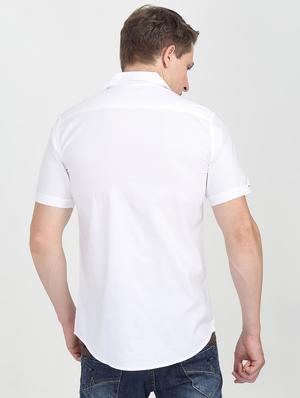 white solid casual shirt - 16767698 - Standard Image - 3