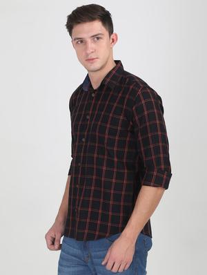 black checkered casual shirt - 16767716 - Standard Image - 2