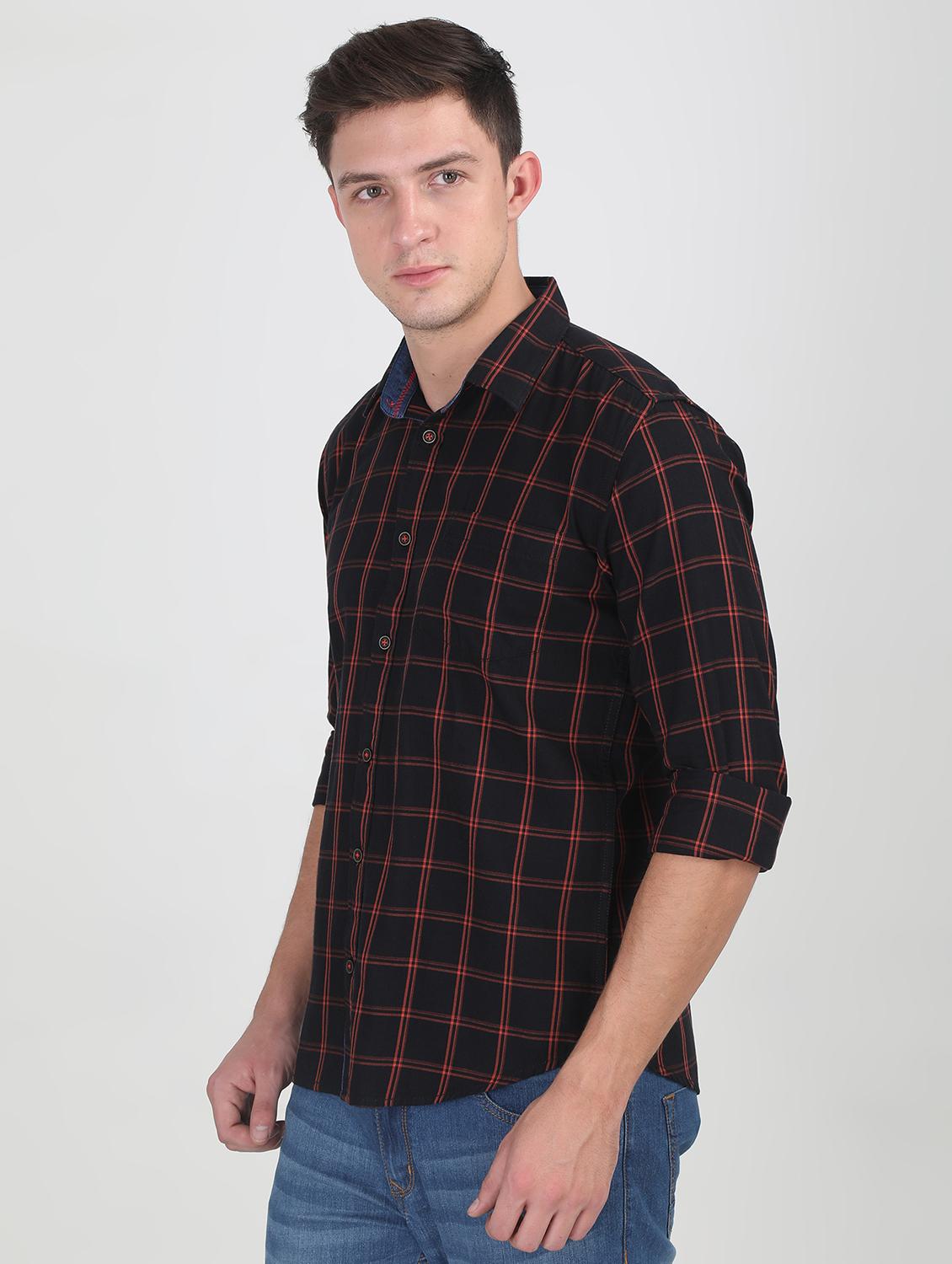 black checkered casual shirt - 16767716 - Zoom Image - 2