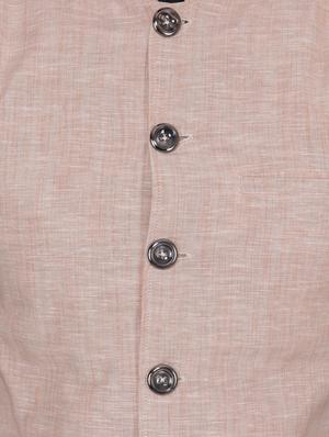beige cotton nehru jacket - 16767785 - Standard Image - 5