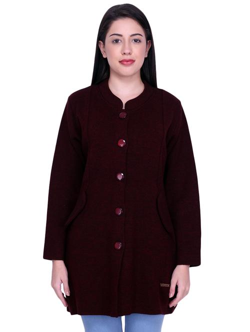 mandarin neck solid cardigan - 16767855 - Very Small Image - 1