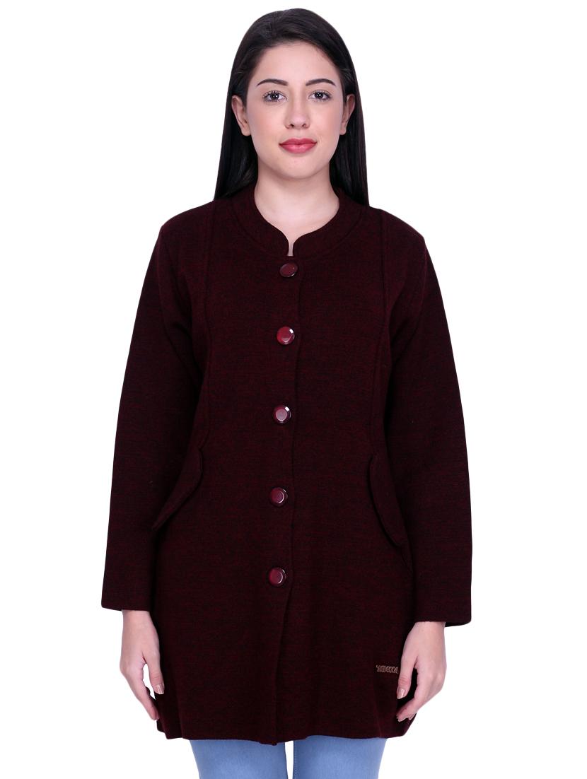 mandarin neck solid cardigan - 16767855 - Zoom Image - 1