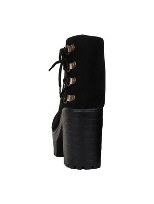 black ankle lace up boots - 16768001 - Standard Image - 3