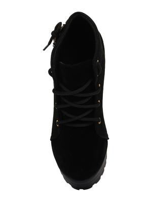 black ankle lace up boots - 16768001 - Standard Image - 4