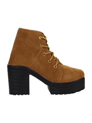 brown ankle lace up boots - 16768002 - Standard Image - 2