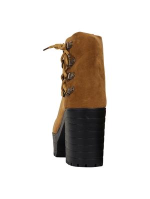 brown ankle lace up boots - 16768002 - Standard Image - 3