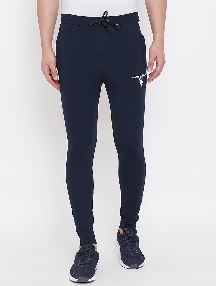 navy blue side taped full length track pant - 16768079 - Zoom Image - 1