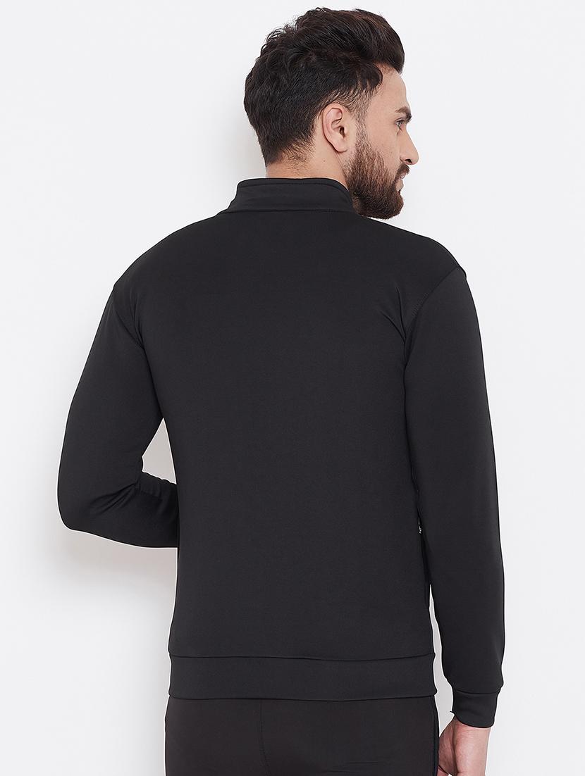 black solid casual jacket - 16768080 - Zoom Image - 3