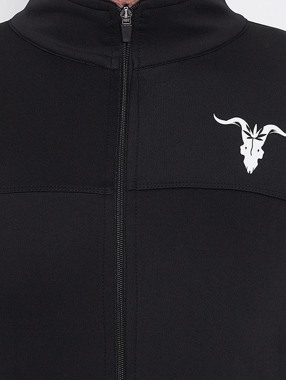 black solid casual jacket - 16768080 - Zoom Image - 4