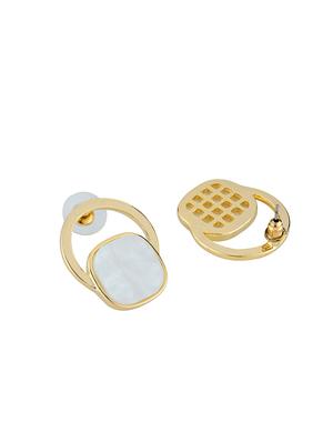 white metal drop earring - 16768149 - Standard Image - 2