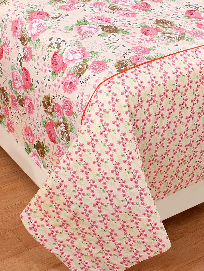 cotton double bedsheet with two stitched pillow covers - 16768933 - Zoom Image - 2