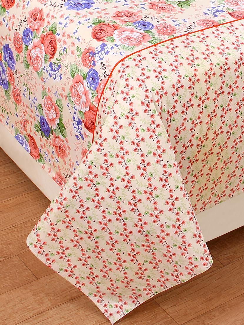 cotton double bedsheet with two stitched pillow covers - 16768935 - Zoom Image - 2