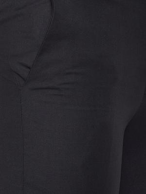 black solid flat front formal trouser - 16769268 - Standard Image - 5
