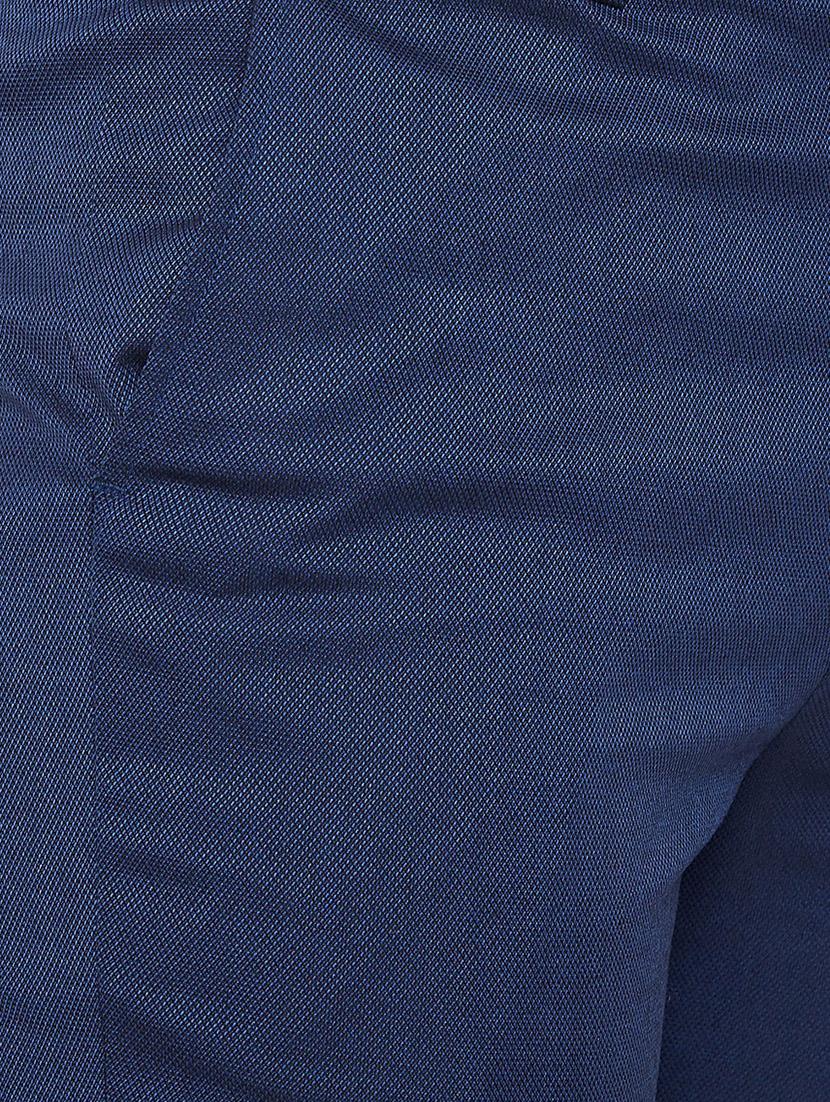 blue solid flat front formal trouser - 16769278 - Zoom Image - 5
