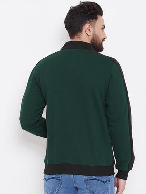 green color block casual jacket - 16769302 - Standard Image - 3