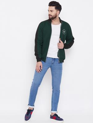 green color block casual jacket - 16769302 - Standard Image - 4