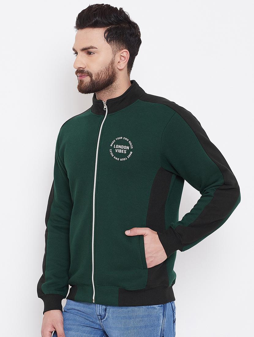 green color block casual jacket - 16769302 - Zoom Image - 2