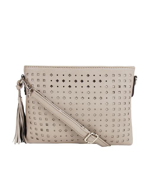 beige leatherette regular sling bag - 16769496 - Standard Image - 1