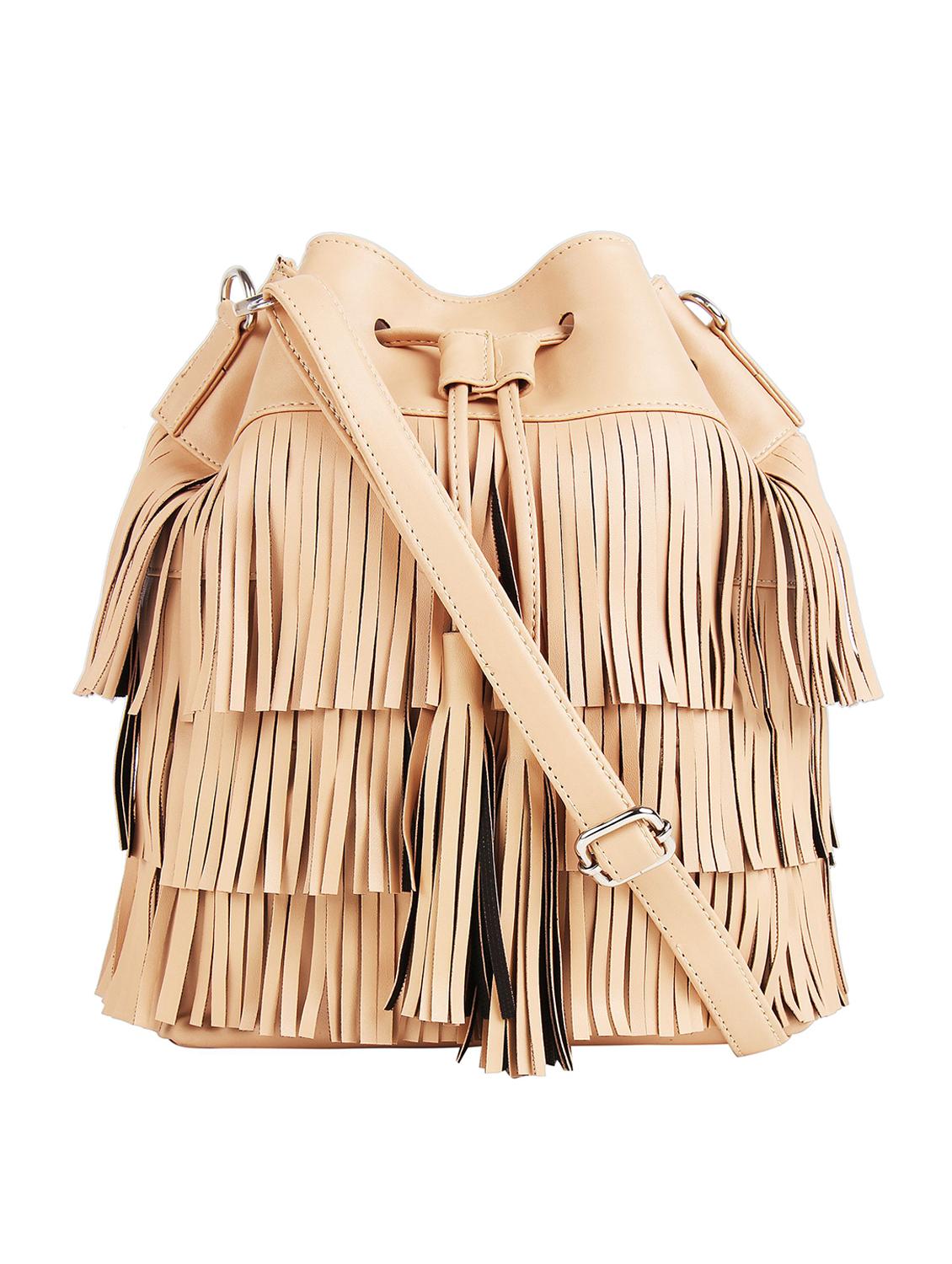 beige leatherette regular sling bag - 16769499 - Zoom Image - 1