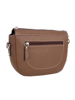 brown leatherette regular sling bag - 16769504 - Standard Image - 4