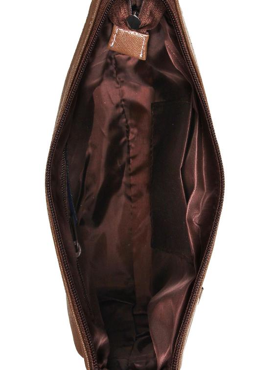 brown leatherette regular sling bag - 16769504 - Zoom Image - 3