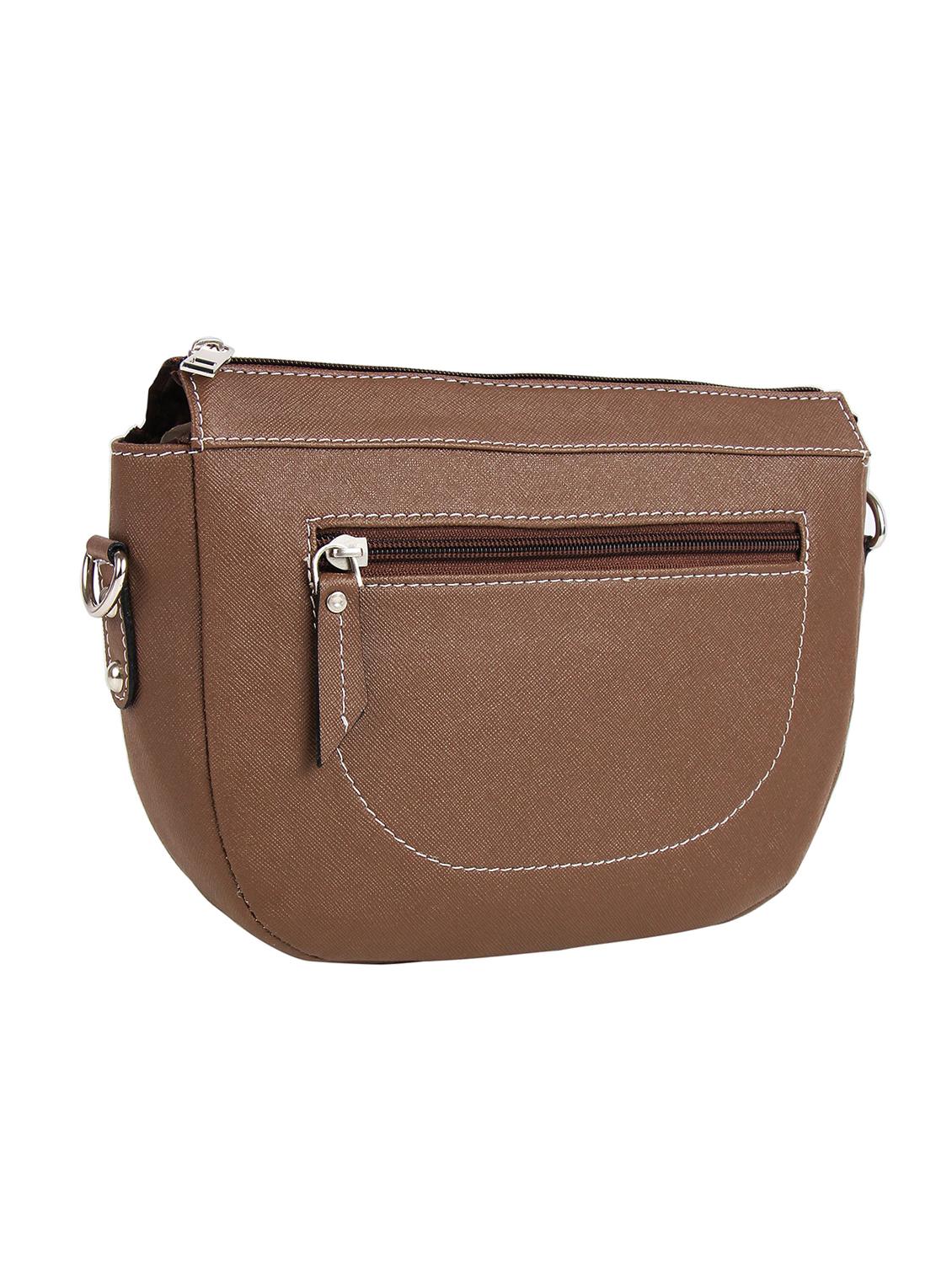 brown leatherette regular sling bag - 16769504 - Zoom Image - 4