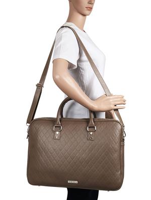 brown leatherette laptop bag - 16769519 - Standard Image - 6