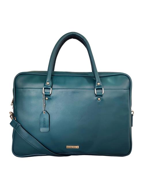 blue leatherette laptop bag - 16769522 - Standard Image - 1