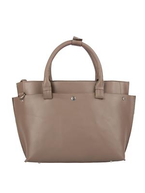 brown leatherette regular handbag - 16769535 - Standard Image - 2