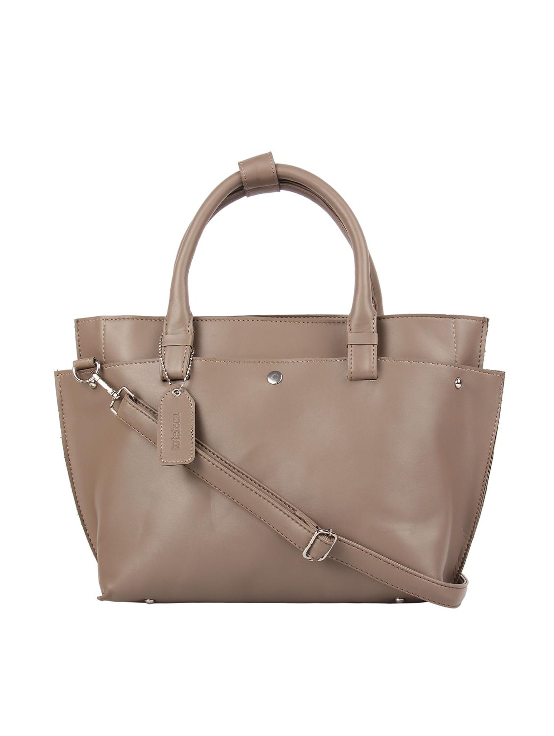 brown leatherette regular handbag - 16769535 - Zoom Image - 1