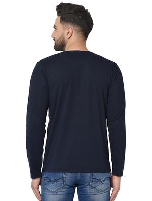 navy blue color block t-shirt - 16769641 - Standard Image - 3