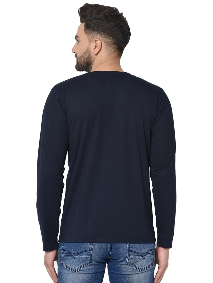 navy blue color block t-shirt - 16769641 - Zoom Image - 3