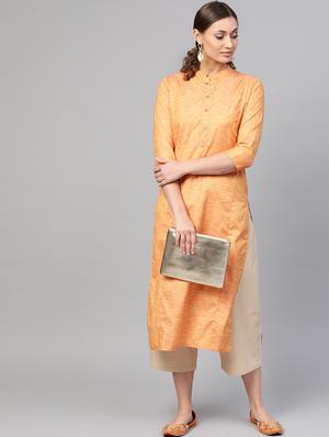 solid straight kurta - 16770017 - Standard Image - 4