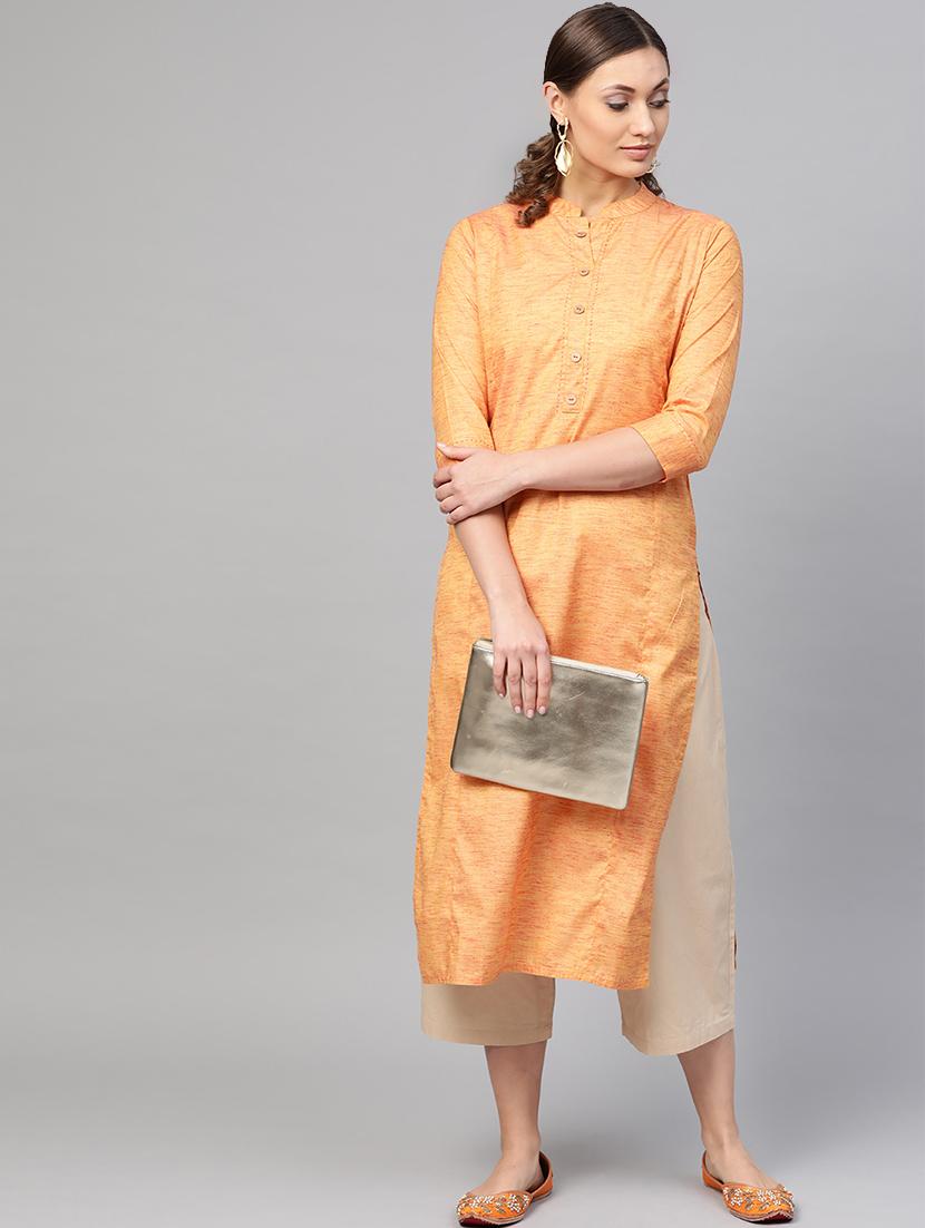 solid straight kurta - 16770017 - Zoom Image - 4
