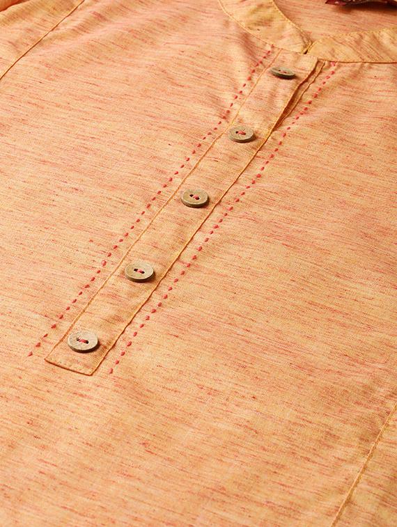 solid straight kurta - 16770017 - Zoom Image - 5