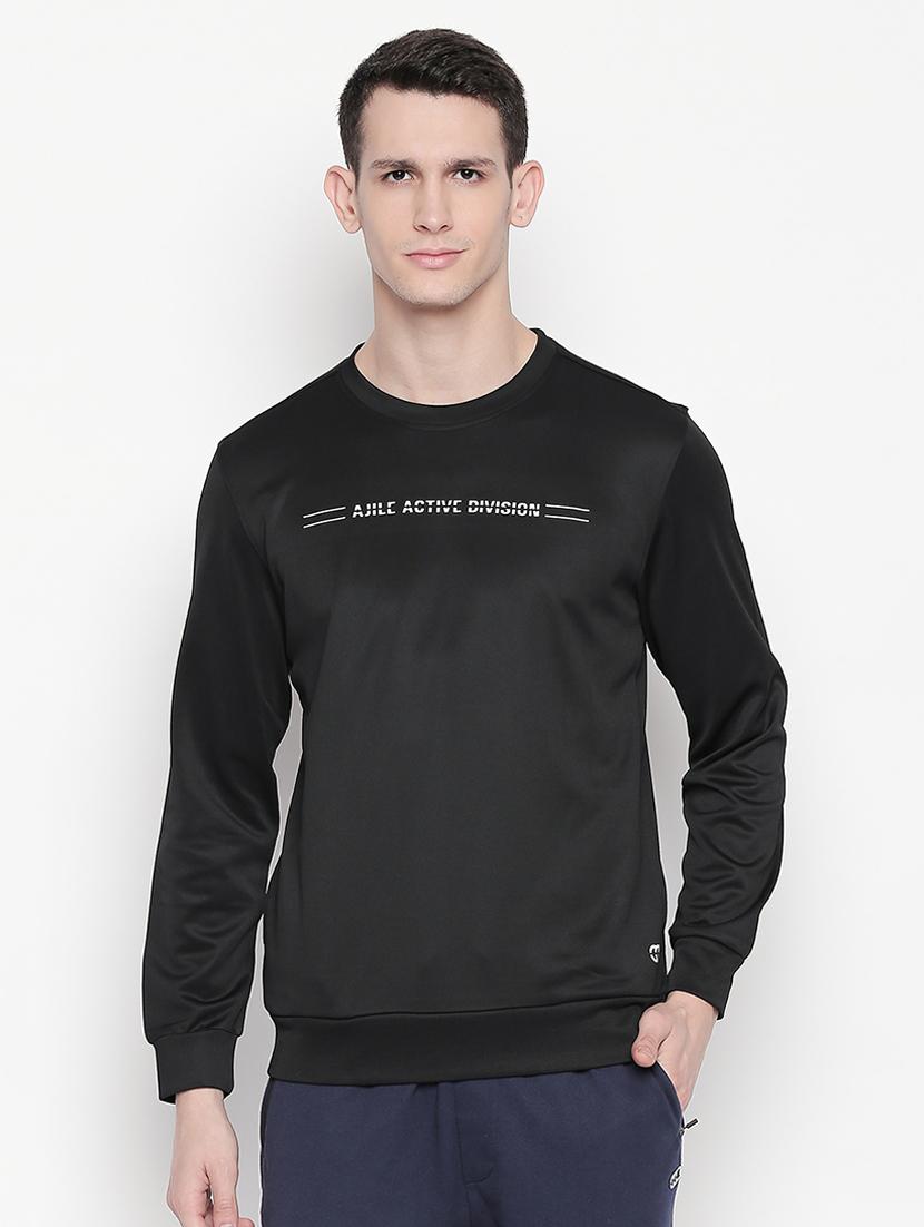 black chest print sweatshirt - 16770275 - Zoom Image - 1