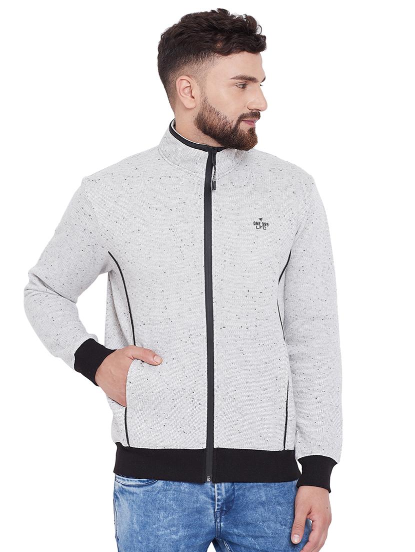 grey solid casual jacket - 16770794 - Zoom Image - 1