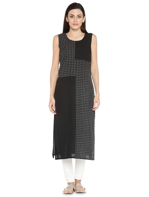 checkered straight kurta - 16770927 - Very Small Image - 1
