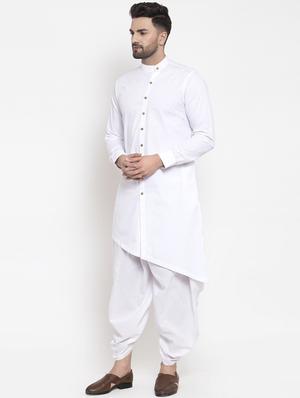 white solid asymmetric kurta - 16771774 - Standard Image - 2