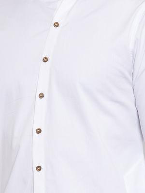 white solid asymmetric kurta - 16771774 - Standard Image - 4