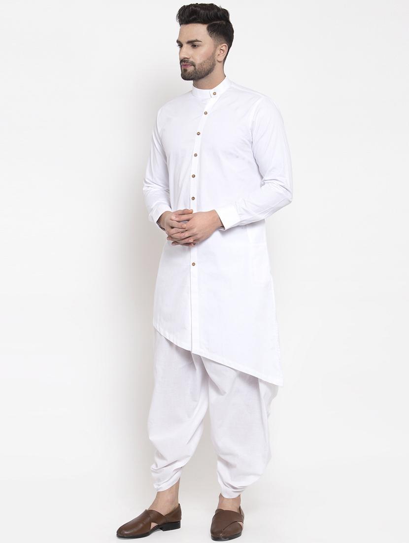 white solid asymmetric kurta - 16771774 - Zoom Image - 2