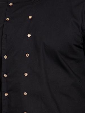 black solid asymmetric kurta - 16771796 - Standard Image - 4