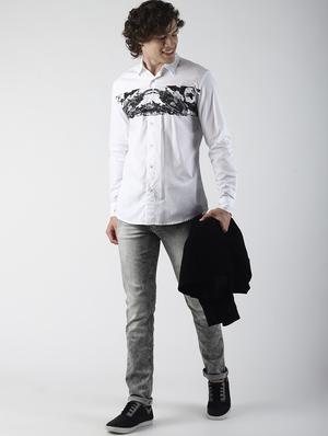 white printed casual shirt - 16771803 - Standard Image - 4