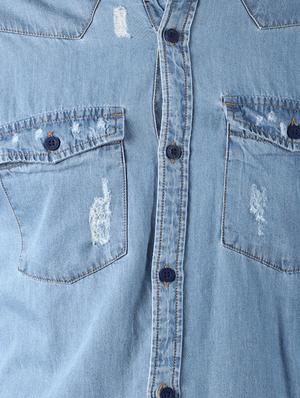 blue printed casual shirt - 16771806 - Standard Image - 4