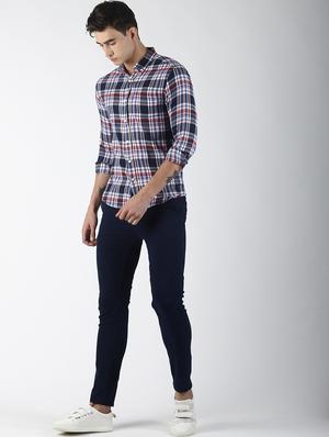 blue checkered casual shirt - 16771812 - Standard Image - 4