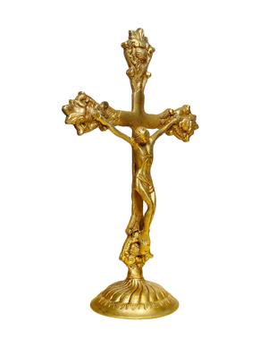 christian lord jesus cross sign brass statue - 16771847 - Standard Image - 2