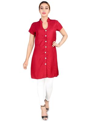 solid a-line kurta - 16771860 - Standard Image - 4