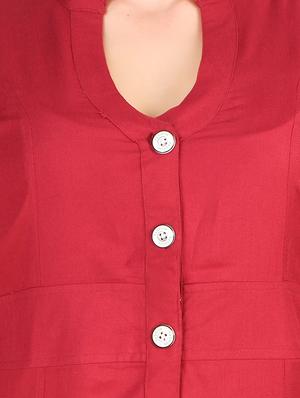 solid a-line kurta - 16771860 - Standard Image - 5