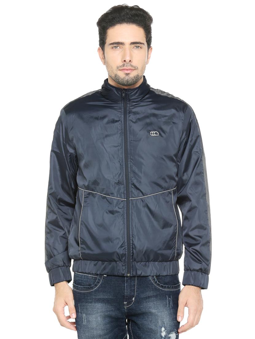 blue solid casual jacket - 16772350 - Zoom Image - 1