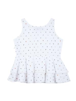 layered white cotton blend regular tee - 16772697 - Standard Image - 2